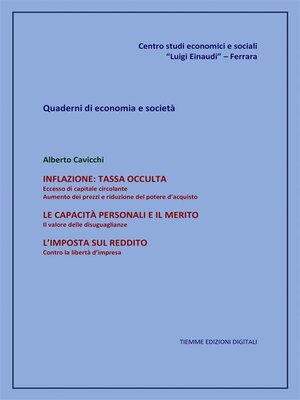 cover image of Quaderni di economia e società